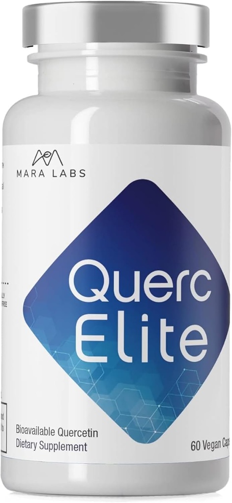 马拉实验室 QuercElite 生物可用 Quercetin → 250 mg Quercetin 和 250 mg 葡萄球菌种子综合体 → 60 Vegan Capsules