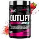 OutLIFT Ampped Max Dosed High STIM Pre Workout Power 6G Citrulline, 3.2G Beta Alanine, Alpha GPC, CognatiQ, Extreme Energy, Massive Pumps, 电解液(草莓西瓜, 22种服务)