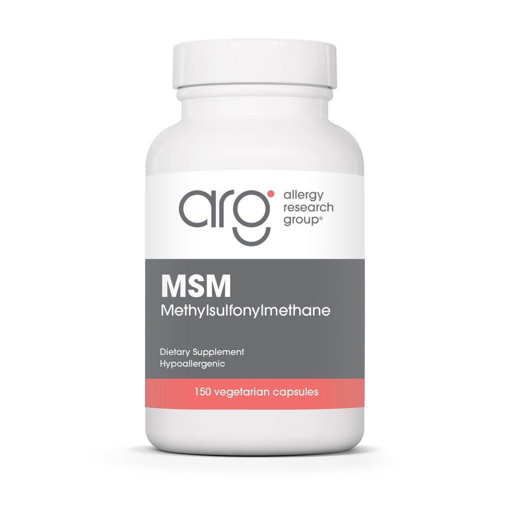 过敏性研究小组MSM补充剂 - MSM 毛发生长粉末卡普尔,健康毛发甲基磺酰甲烷,皮肤和钉子,500 mg per service - 150 蔬菜卡普尔