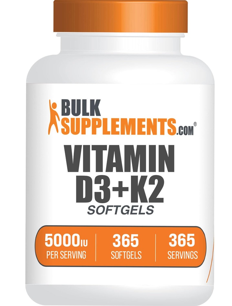 Bulk Assupports.com 维生素D3 + K25000 IU 软胶 - D3 K2 补充剂,用于Immune健康 - Gluten Free, 1 Softgel – service, 365 counter (Pack of 1).