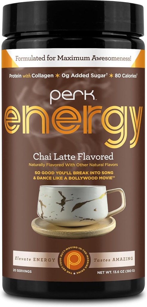 Perk Energy 原版 Chai Latte Flavored drink Powder (20 services) - Gluten - 无花生 - 无花生