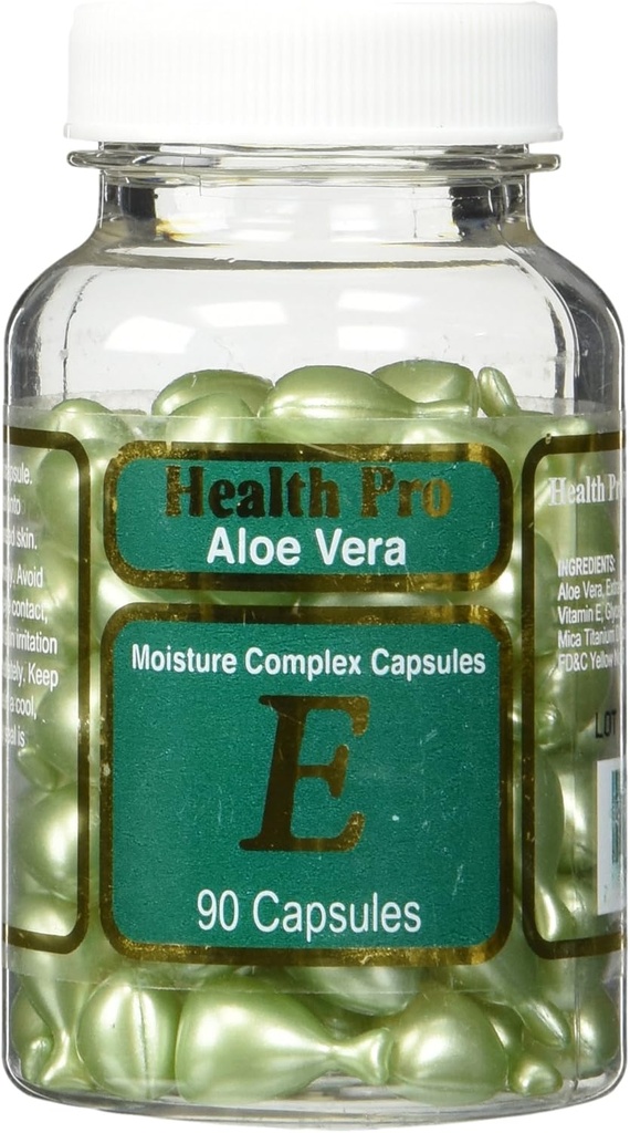 Aloe Vera & Vitamin E 皮肤油, 90 绿色胶囊