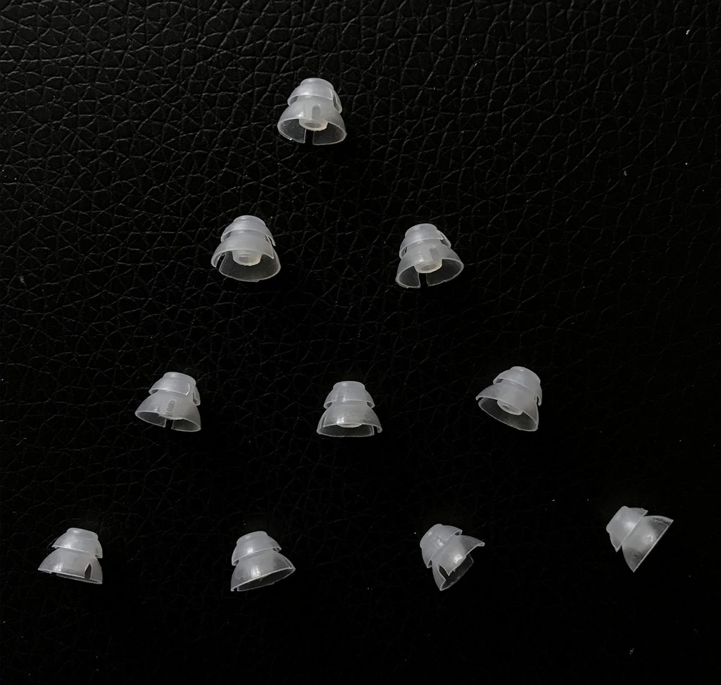 Junle Care( 6mm Small * 10pc) 双层听力助听器 Domes Comformable PSAP(个人音效放大器产品) Kit Ear Tips Invisible, Perfect for Open Air (Open Fit), 除外 RIC