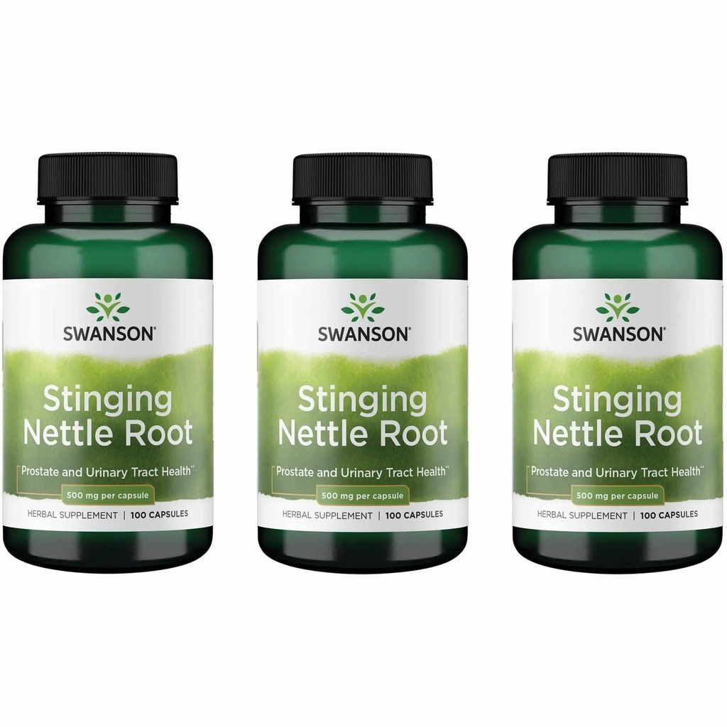 Swanson Stinging Nettle Root (Urtica Dioica) - 草药补充剂 - (100卡普勒斯,500毫克)(3包)