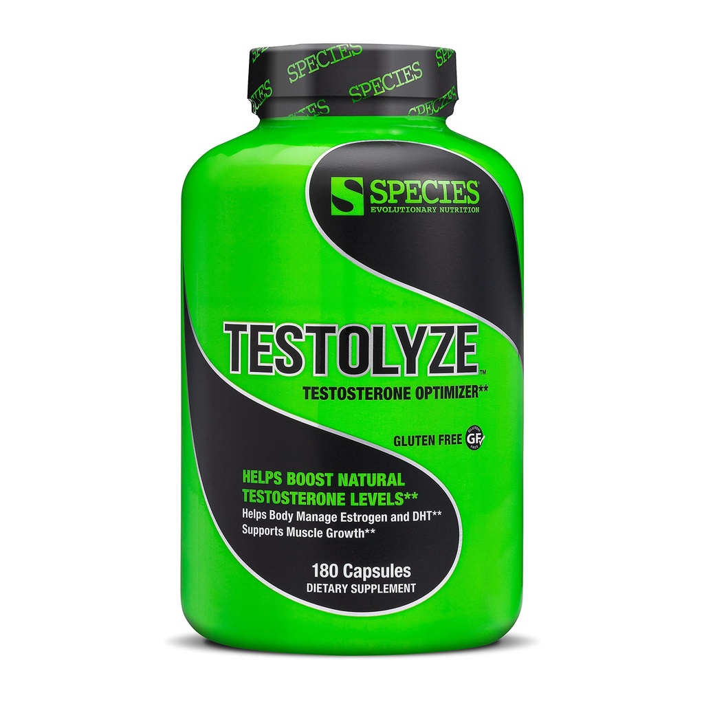 物种营养 Testolyze Natural Testosterone Booster,用1250mg Tribulus, DIM, Indole 3 Carbinol, Saw Palmetto, T Booster, 健美补品, 增加Libido 180 Caps 制成