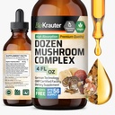 BIO KRAUTER 数十种蘑菇丁- 免疫支持补充剂 滴水 - 促进消化和认知支持 - 非GMO,液体豁免防御公式 - 4 fl. oz瓶