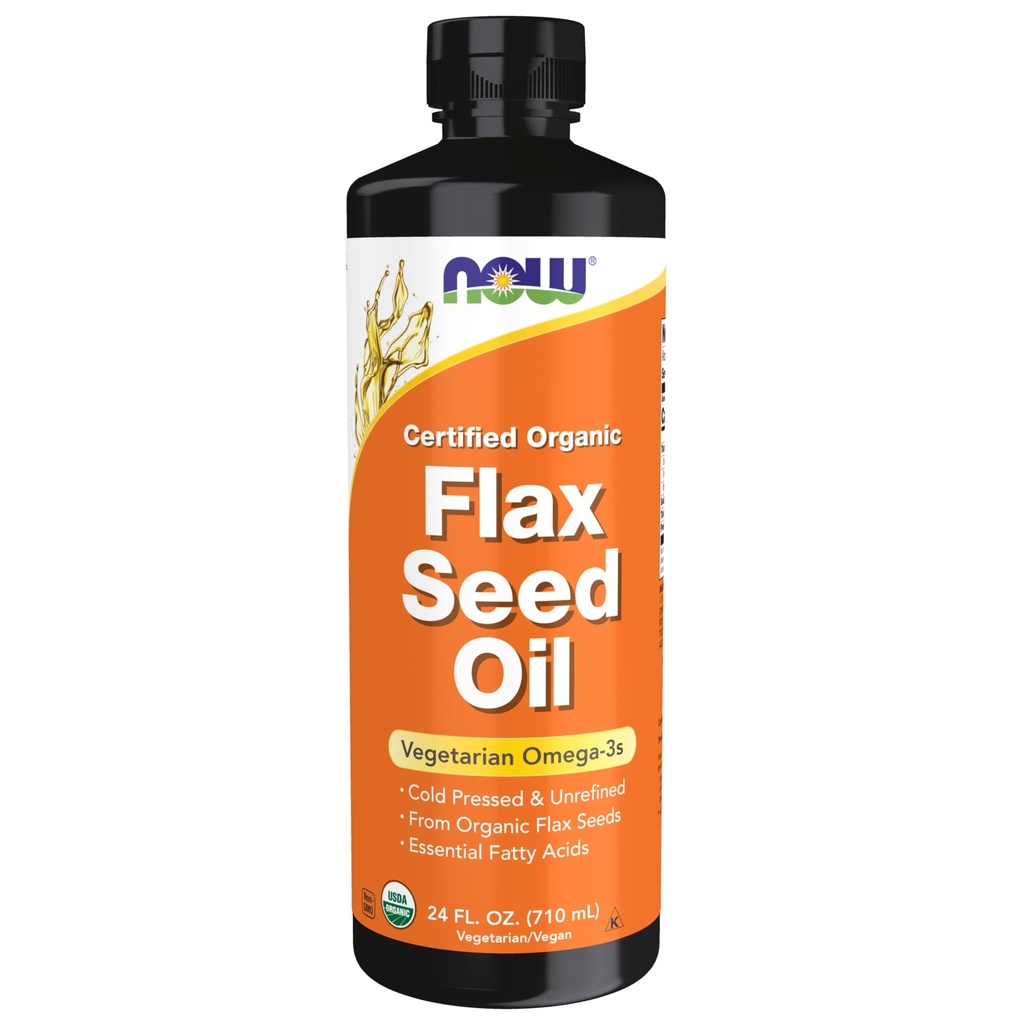 Now Foods Supplements, 认证有机叶片种子油液, 冷面和未加工, 24 Ounce