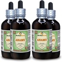 Anamu (Petiveria Alliacea) Glycerite, 干草醇-FREE液体提取剂(Brand name:Herbalterra, Proudly in USA) 4x4 fl.oz (4x120 ml) (英语).