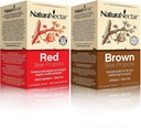 NaturaNectar 天然蜜蜂 Propolis Bundle - 红色 Propolis and Brown Propolis - 用于免疫支持,呼吸卫生和健康代谢 - 每瓶60卡普尔.