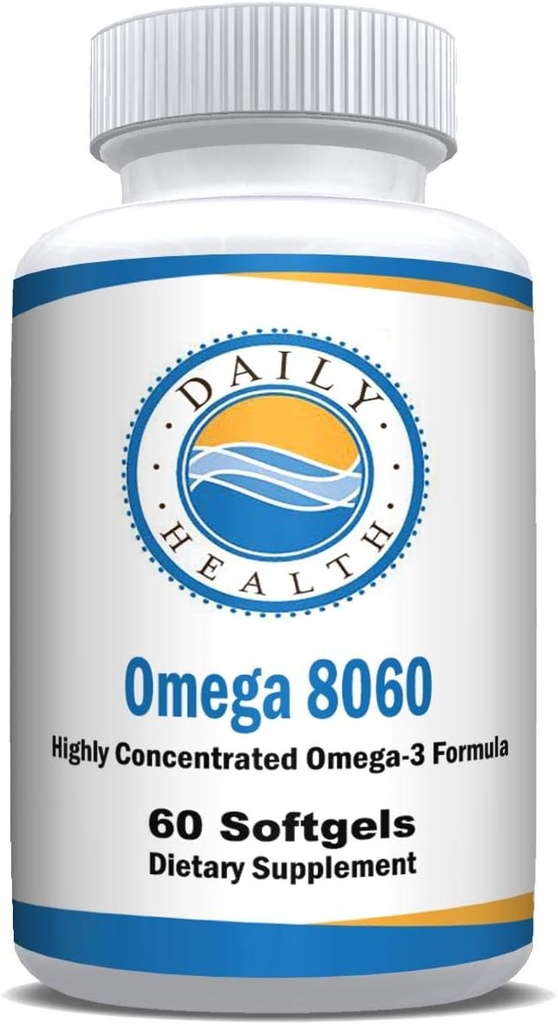Omega 8060 2400mg Omega 3 鱼油联合健康补充 60软胶 - 1个月供应