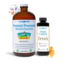 LIQUIDHEALTH 产前婴儿助孕 维生素包 - Vegan女子产前/产后多维生素 配有SunActive & Ferrochel铁,Folate,全食品 - 在美国制造,100% Vegan (Bundle)