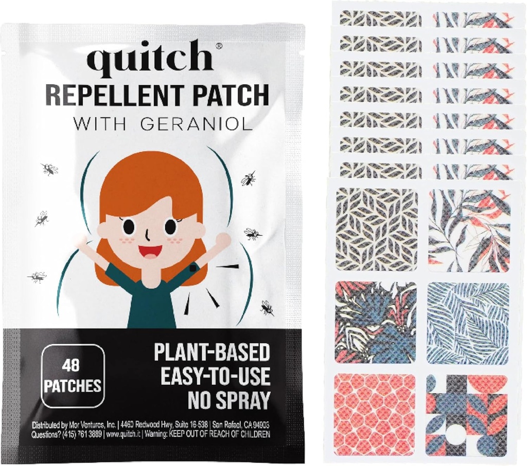 为孩子和成年人制作的 Quitch Natural Mosquito Repellent Pickers 儿童和成年人制作的 Geraniol Bug Patch 儿童制作的 Anti Mosquito Patch 婴儿制作的 Mosquito Patches 儿童制作的 Bug Spray 粘贴器 校对:Soup