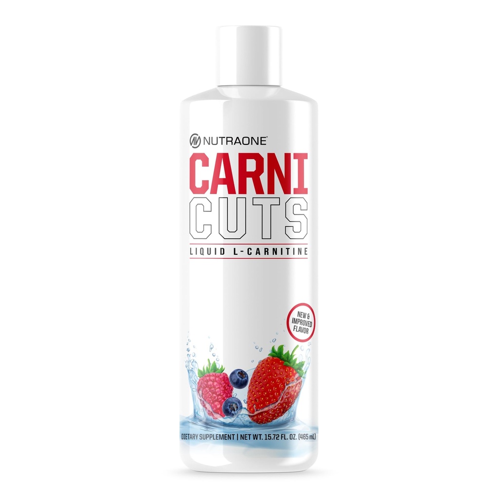 NutraOne Carnicuts L-Carnitine 液体补充剂 无兴奋剂* (莓爆破 - 32架)