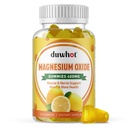 氧化镁(Mgnesium Oxide Gummys 400mg), 氧化镁(Magnesium Oxied) 成人与儿童烹饪补充剂, Nerve, 肌肉, 骨骼与心脏支持, 非转基因生物, Pectin, Vegan, 60