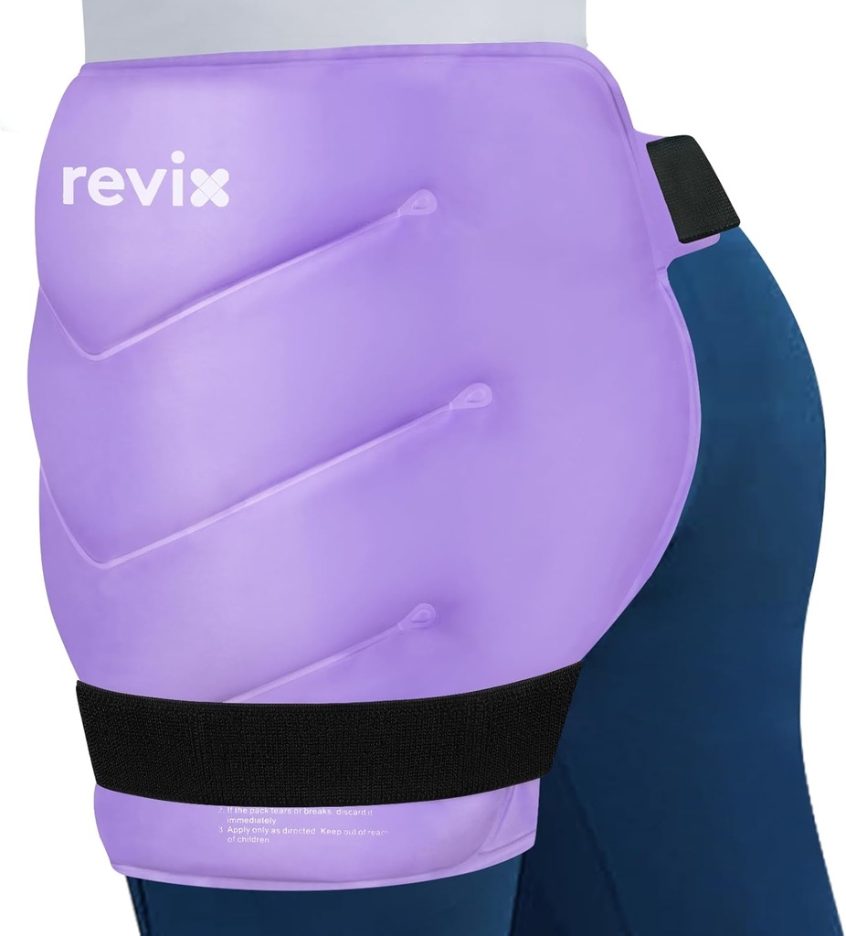 REVIX 外大 Hip 冰块包装与 Straps, 重用 Gel 冰块包装用于 Hip 替换, 高, 肩和背, 软 Linning 冷压缩回收套件