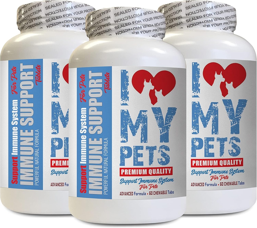 我爱我的PETS LLC猫肝脏支持 - PET Immune支持 - 狗和猫 - 助推 - 健康 - 牛奶酸奶猫 - 180 treats (3瓶)