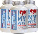 我爱我的PETS LLC猫肝脏支持 - PET Immune支持 - 狗和猫 - 助推 - 健康 - 牛奶酸奶猫 - 180 treats (3瓶)