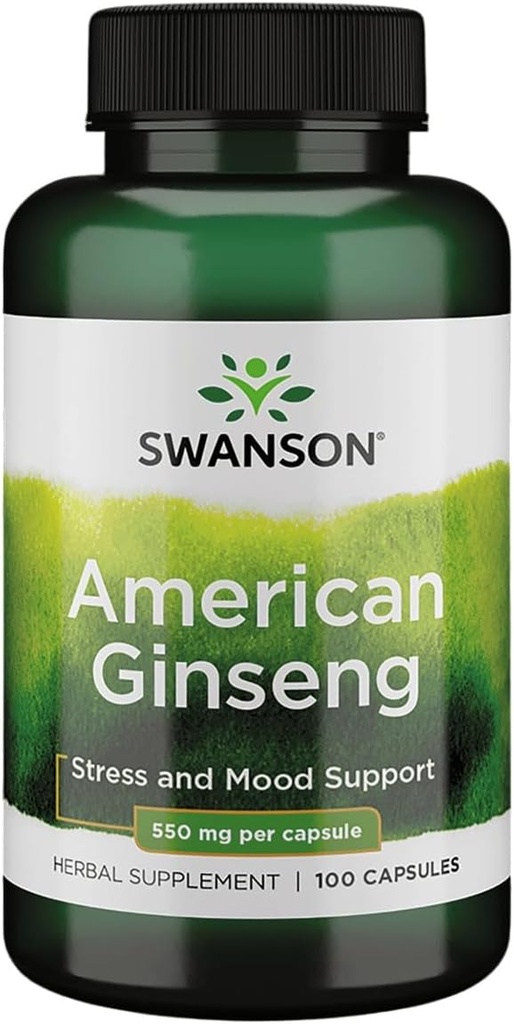 Swanson Premium Brand American Ginseng 550 米格拉姆100卡普尔