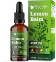 2 Lemon Balm 抽取液滴 2000mg (Melissa officinalis) 草药补充剂 比Capsules更好,2个月供应,84次服务,无酒精丁香 - 2 Oz,2包