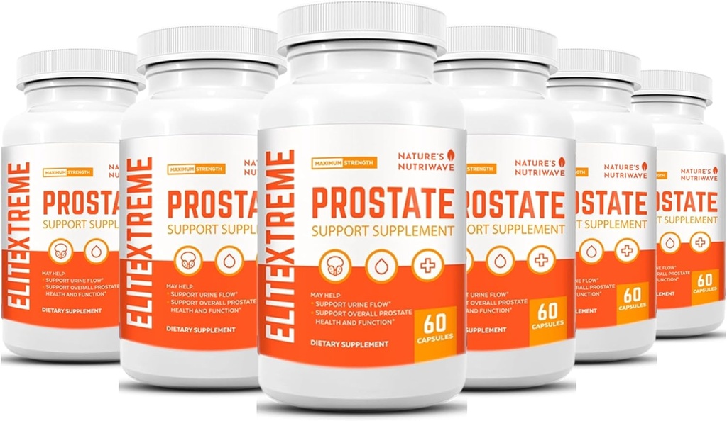 EliteXtreme 健康补充剂 - Saw Palmetto、Plant Sterols、Zinc和维生素 → Non-GMO,美国制造,60 Capsules,6个月供应