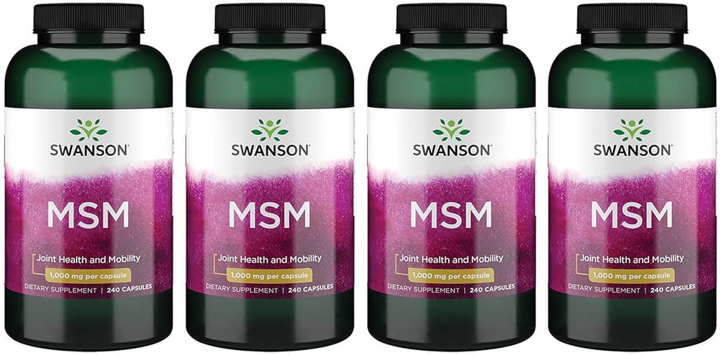 Swanson MSM - 促进流动性的基本矿物和联合健康支助 - 帮助维持连通性组织健康,包括卡蒂拉、科拉根、和头发 - (240卡普尔,每包1000毫克)