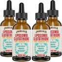 Liposomal Glutathione Liquid 2000MG – 女性和男性抗氧化剂解毒补充剂,老化防御,肝功能和能量,配有Hyaluronic Acid + Aloe Vera + Vitamin C, Natural & Vegan, 8 FL.OZ