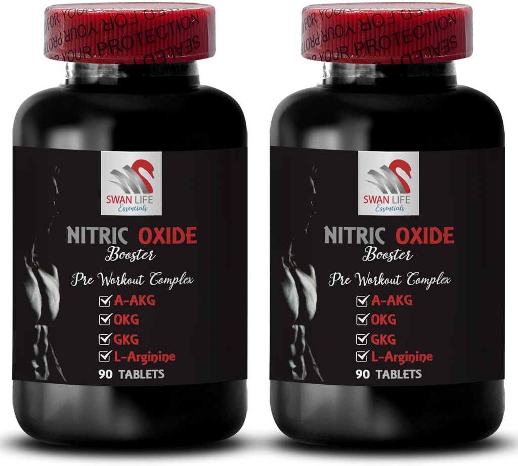 α-酮酸钙 - NITRIC OXIDE BOSTER - 氧化氮粉 L-阿吉宁,肌肉泵,强度训练,锻炼强度,运动助推,GKG补充 2瓶180片