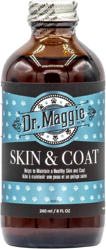 Maggie Skin博士和Coat | Omega 3 配有鱼油、法莱克斯和橄榄油 |240毫升