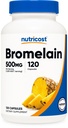 营养成本 Bromelain 500mg, 120 蔬菜卡普尔 - Bromelain(1200 GDU), 非GMO, Gluten Free