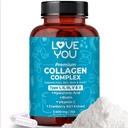 Love You Premium Collagen Complex - 类型一,II,III,V & X - 头发,皮肤,钉子,联合和古特支持 - 水解波维纳 Collagen Peptides - 草-Fed,Non-GMO,120 Capsules, USA Made