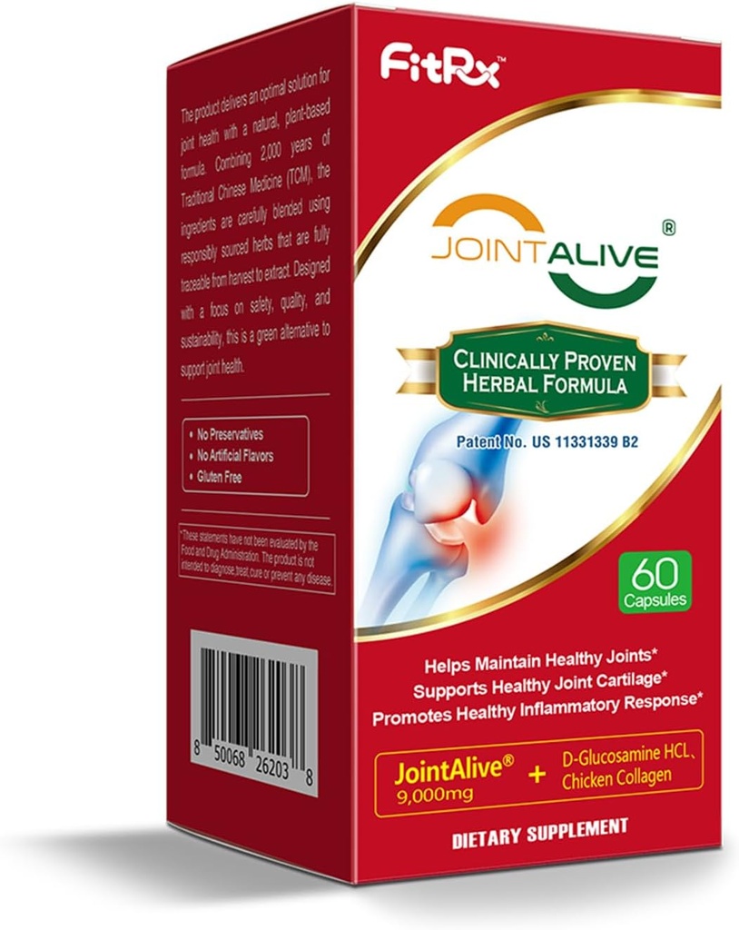 FitRx 联合ALive 男女联合支助补编,Glucosamine Chondroitin,第二类Collagen, Relief Joints discomfort, Cartilage 修补,快到7天,30次服役