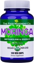 食品运动CO. Moringa - 认证有机超级食品,全身健康,自然能源支持,支持健康代谢 - 100 Vegan Capsules