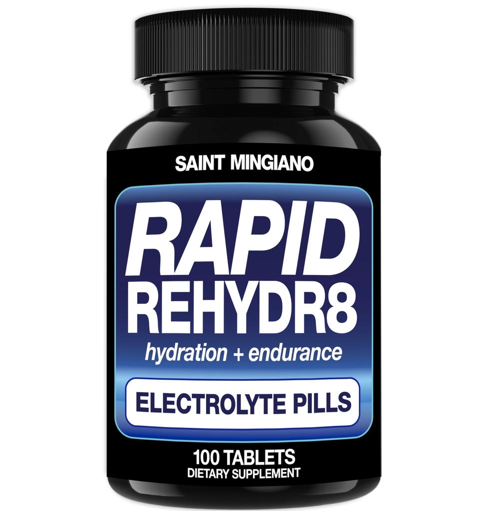 快速 Rehydd8 电解片 100 Capsules – 防凝固和支撑肌肉耐力及复苏中的水解药援助 - 100 容易吞噬 Capsules
