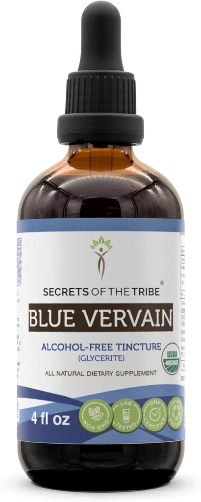 (原始内容存档于2019-03-21) (英语). Desecrets of the Trible Blue Vervain USDA Organization QQ无酒精提取,高概率草药滴QQQ由100%认证的有机蓝色Vervain(Verbena Hastata)干草(4 oz)制得.