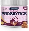 狗的抗生素- 狗的抗生素用于消化健康, Prebiotic, 消化酶用于配有南瓜的狗, Omega-3, 支持古特, Imune, 腹泻, 120 Soft Chews