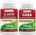 最佳自然剂 5-HTP(5-羟基tryptophan) 100毫克和GABA 750毫克