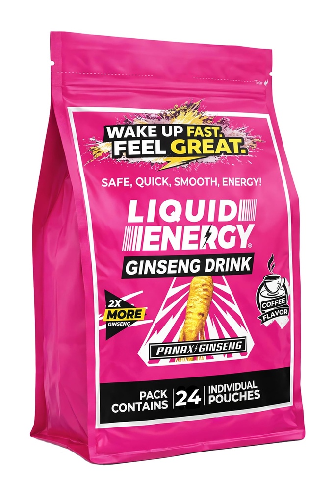 致命的4U 液态能源射击 - Ginseng, B 维生素,自然甜化,咖啡火焰,24厘米