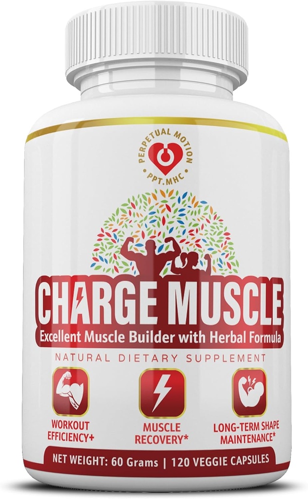 天然母草肌肉构建器 — Premium 7-in-1 Plant-based 配有 BCAAs 用于工作后恢复,肌肉强力,睡眠和Cramp Relief — — 每日支持男性,女性和老年人 — — 120 Capsules