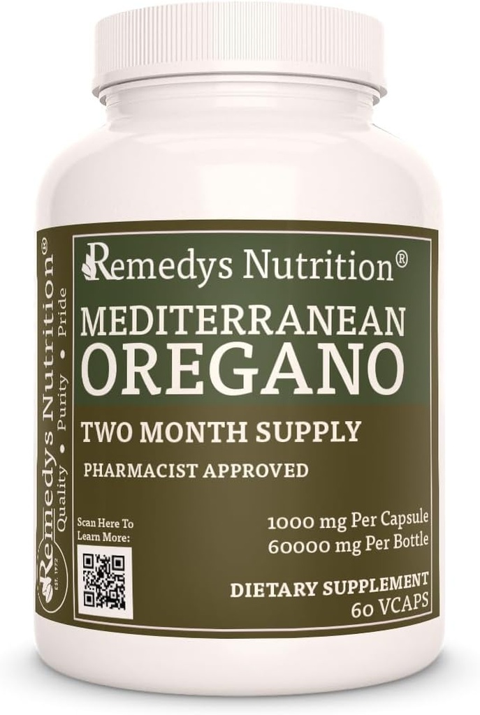 地中海Oregano的营养 1,000毫克,60 维冈 Capsules 草药膳食补充剂