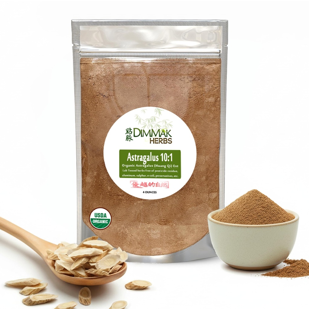 有机Astragalus 10: 1 提取粉末 黄琦 聚焦 Granules QQ 实验室测试 USDA Organization 4oz / 112g 由 Dimmak Herbs 制作