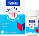 Hyland的11号细胞 盐 Nat Sulph 6X 平板电脑 冷和流体医学 Nausea Relief 快速溶解平板电脑 100 Counter