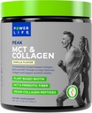 Power Life 峰值 MCT 粉末补充剂,以植物为原料的柯拉根和生物素-香草(30种)