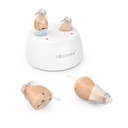 iBstone K19 助听器、辅助老年人听力的可充电助听器、带有噪音取消功能的小型全运河数字听力装置、OTC、Pair