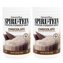 NaturesPlus SPIRU-TEIN,巧克力 - 1.05磅,包2 - 植物蛋白摇晃 - 非GMO,蔬菜,Gluten Free - 34 总服务量