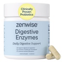 Zenwise健康消化酶促进Gut健康与Bloating Relief - 多酶消化酶与Probiotics,Bromelain & Papaya 消化健康支持 - 男女 - 45 Counter