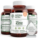 Natural Nutra Zinc Lozenges with Vitamin C, Lemon Flavor, Support Imune, Nervous System & Bone 强力,加固生物氟化物和蜜蜂 Propolis, 亚语言 锌 Gluconate, 60 植物学