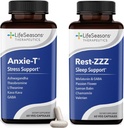LifeSeasons Anxie-T 配有 Rest-ZZZ - 支持Mood & Full Night's Sleep - 自然易感 肌肉紧张和不安 - 120卡普尔