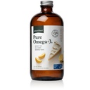 自然力量纯度Omega 3 - 液体鱼油 - 美味柠檬蛋糕 Flavor - 无汞,野生捕捉,实验室测试 - 1,326 mg Triglyceride EPA, DHA, & DA - 16 Oz Glass瓶