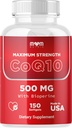 JOEL博士的MOM Nutrix CoQ10 500mg – 手机能源生产支持 – 最佳吸收生物丙烯 – 150 Softgel – 在美国制造