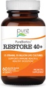 PURE ESSENCE LABS 纯品修复 40+ Probiotic 补充品 - 支持 Immune 和 消化健康 - 乳品和 Gluten 免费 - 15 Strains (35亿 CTU) 成人 天然Probiotics (60 Caps)